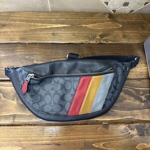 Coach Warren Belt Bag with Diagonal Stripes Style No. C1768